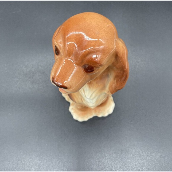 Vintage Royal Copley Cocker Spaniel Planter Brown Dog Figurine 1950’s - Picture 8 of 9